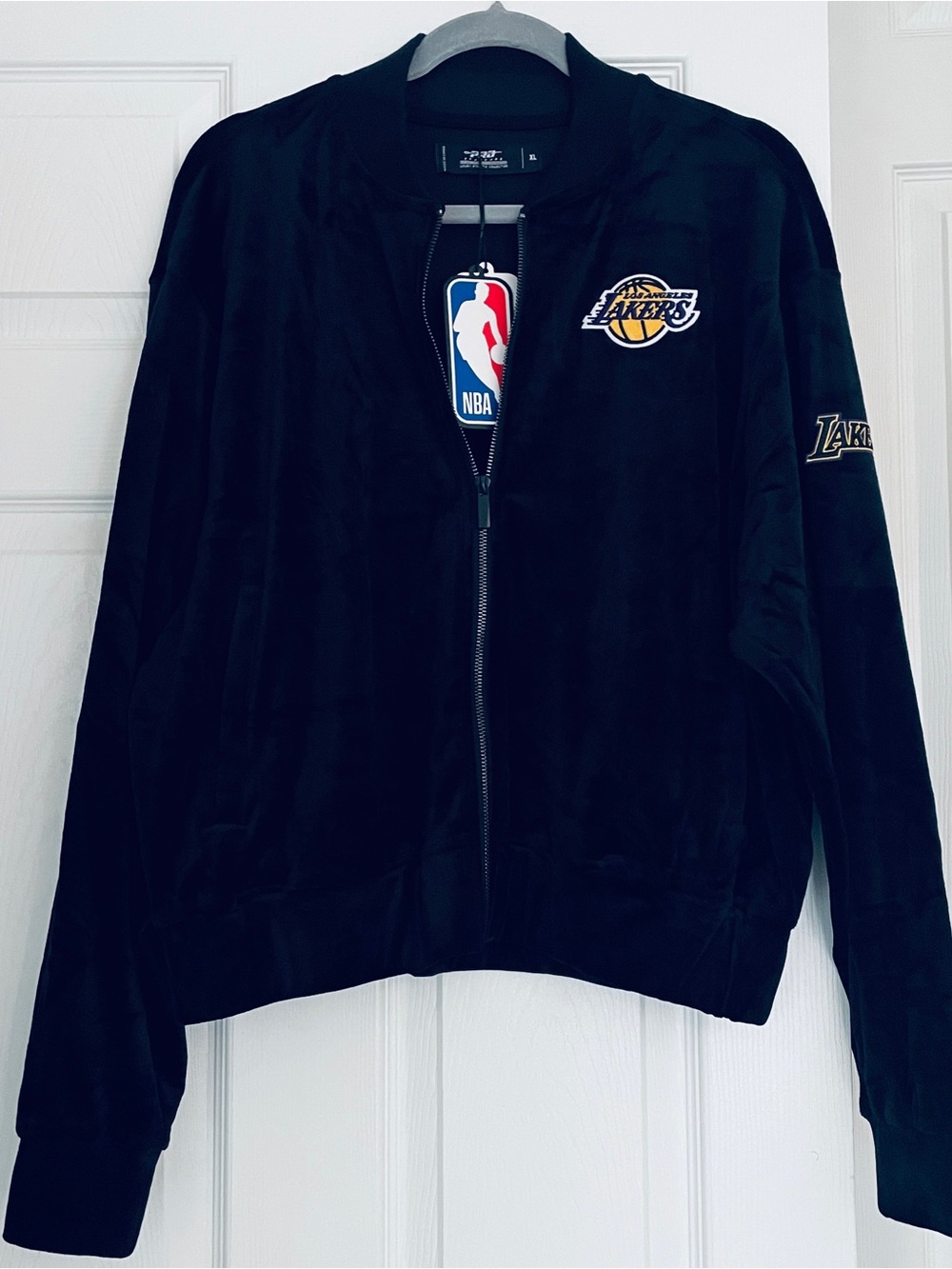 Los Angeles Lakers Women's Black Bomber Jacket